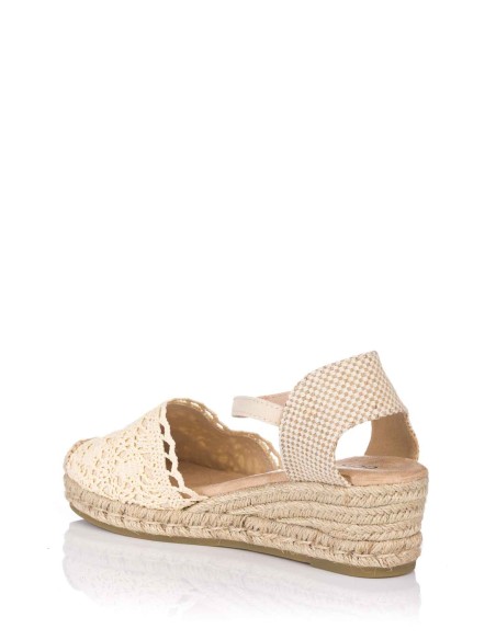 Comprar Sandalia con cuña de ganchillo - Esparto | Club del Zapato