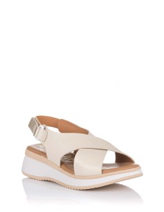 Comprar Sandalia con cuña en piel | Club del Zapato