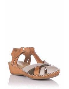 Comprar Sandalia de tiras con cuña - Piel | Club del Zapato