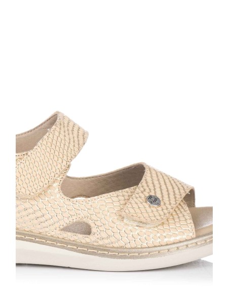 Pitillos Sandalia doble velcro - Piel