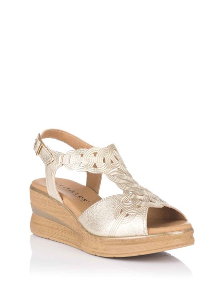 Comprar Sandalia cuña - Piel | Club del Zapato