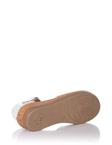 Comprar Sandalia calada con cuña - Piel | Club del Zapato
