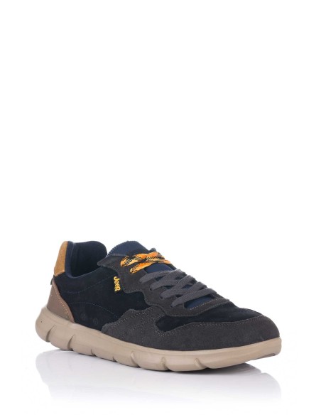 Jeep Zapatilla de piel - Tabasco Rum