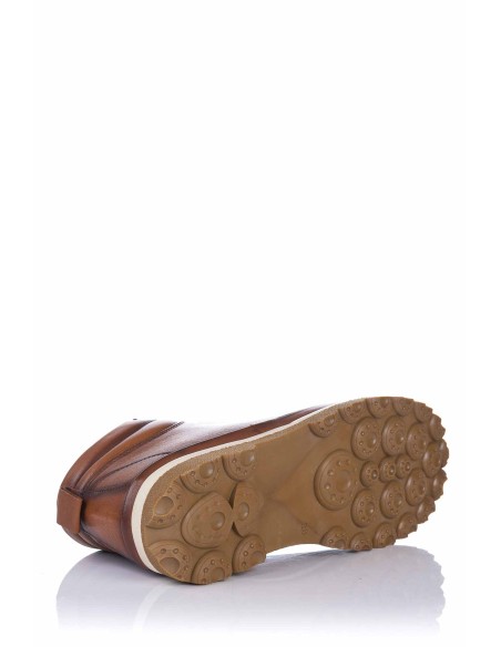 Botas de tornozelo com fecho com fecho - Couro