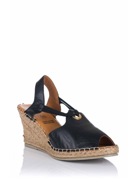 Sandália com cunha - Pele | Top 3 Shoes | Club del Zapato