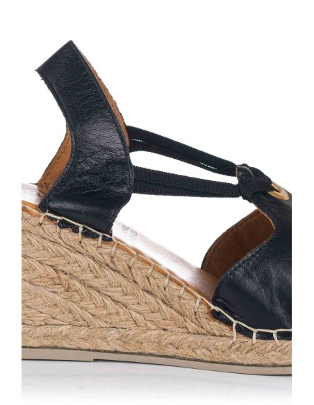 Sandália com cunha - Pele | Top 3 Shoes | Club del Zapato