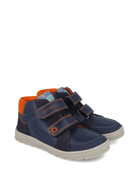 Bota em pele com velcro - Barefoot | Garvalín | Club del Zapato