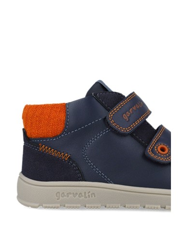 Bota em pele com velcro - Barefoot | Garvalín | Club del Zapato