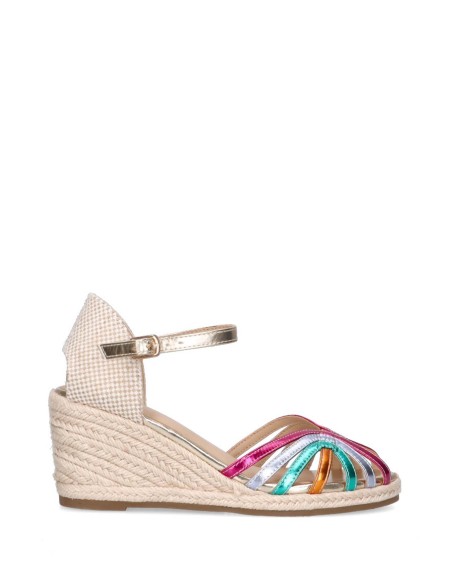 Sandália do castelo com cunha multicolor - Esparto | Etika | Club del Zapato