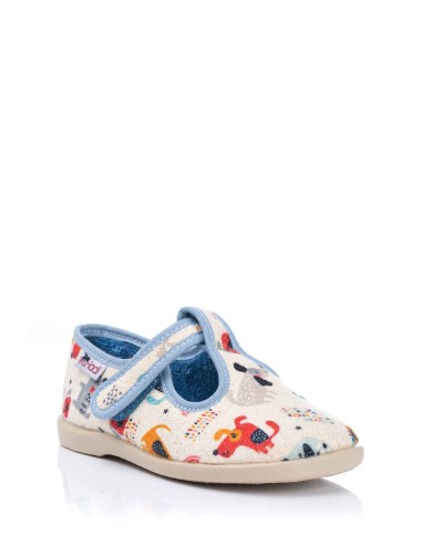 Chinelo de casa com velcro - Atoalhado | Vul-ladi | Club del Zapato