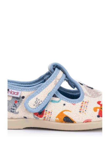 Chinelo de casa com velcro - Atoalhado | Vul-ladi | Club del Zapato