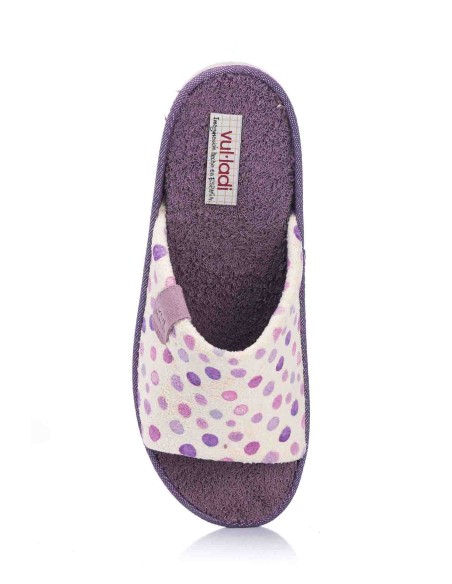 Chinelo de casa descalço - Bolinhas | Vul-ladi | Club del Zapato