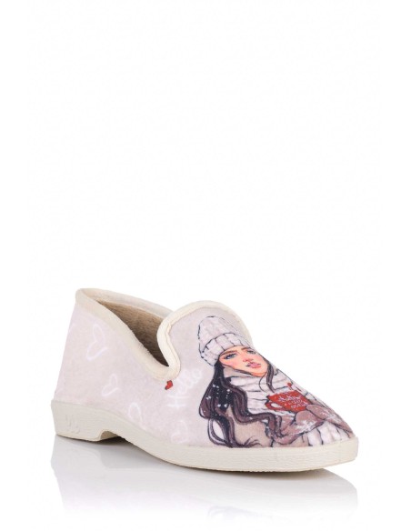 Zapatilla de casa - Niña con gorro | Doctor Cutillas | Club del Zapato