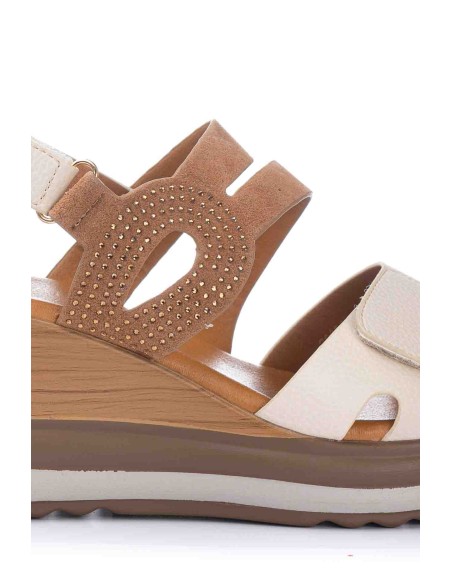 Sandalia con cuña - Velcro