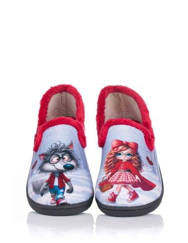 Chinelo de casa - Chapeuzinho Vermelho e o lobo | Plumaflex | Club del Zapato