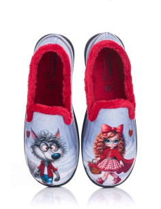 Chinelo de casa - Chapeuzinho Vermelho e o lobo | Plumaflex | Club del Zapato