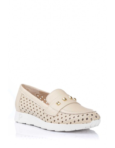 Mocassins com Perfurações - Couro | Pitillos | Club del Zapato