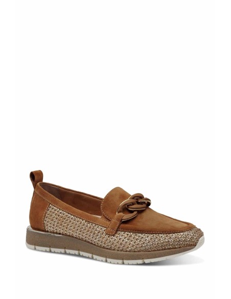 Mocassins de cunha em couro | Tamaris | Club del Zapato