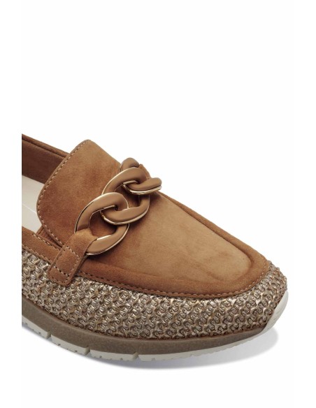 Mocassins de cunha em couro | Tamaris | Club del Zapato