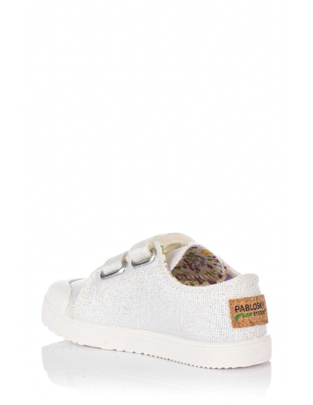 Sapatilha de lona com glitter - Barefoot | Pablosky | Club del Zapato