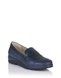Mocassins de cunha - Couro