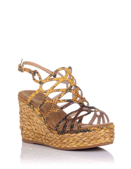 Sandalia vegana de cuña | Alma Blue | Club del Zapato