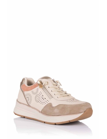 Sneaker com cunha - Pele | Treintas | Club del Zapato